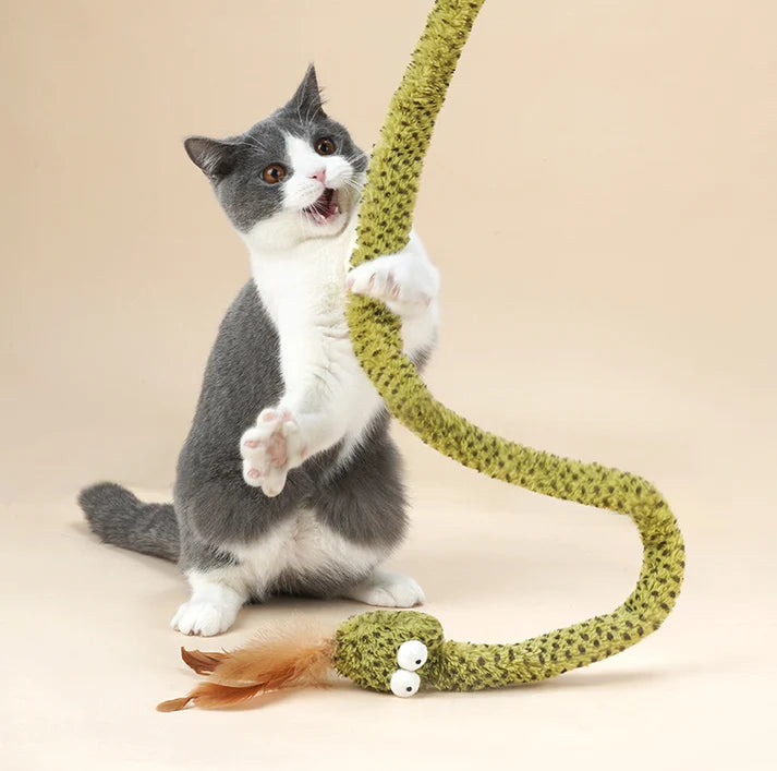 Varinha de Pelúcia Cobra para Gatos Zeze