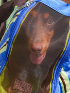 Bolsa de Transporte para Pets Listras Retrô Azul - Zeze
