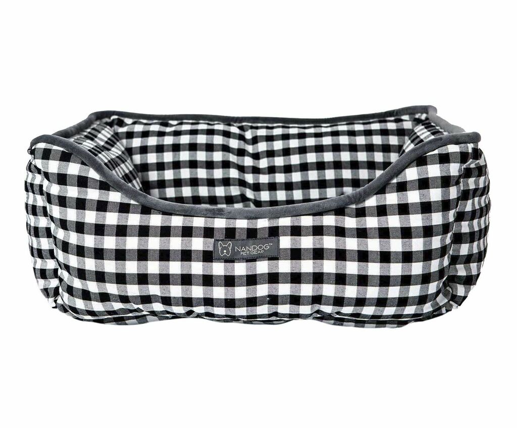 NanDog Pet Gear Cama Reversivel Xadrez