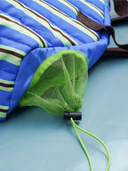 Bolsa de Transporte para Pets Listras Retrô Azul - Zeze