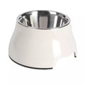 Comedouro Ou Bebedouro Elevado Inox Branco Oikos Animal