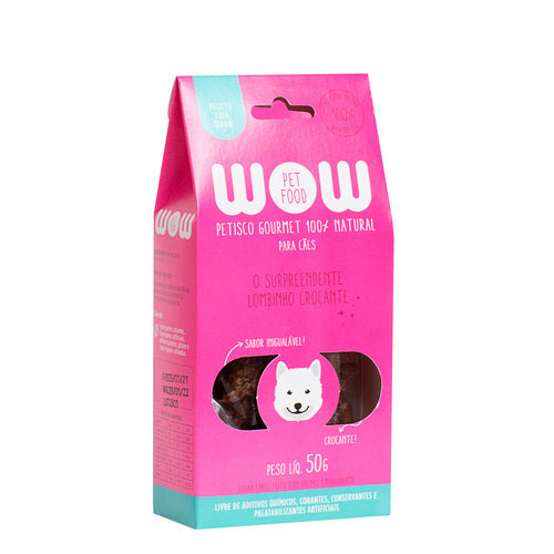 Petisco Natural Wow Para cachorro Sabor Lombinho Crocante 50g