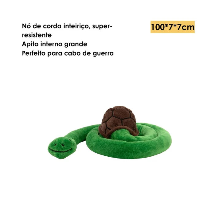 Brinquedo Interativo com Corda Animais Esticadinhos Tartaruga QMonster