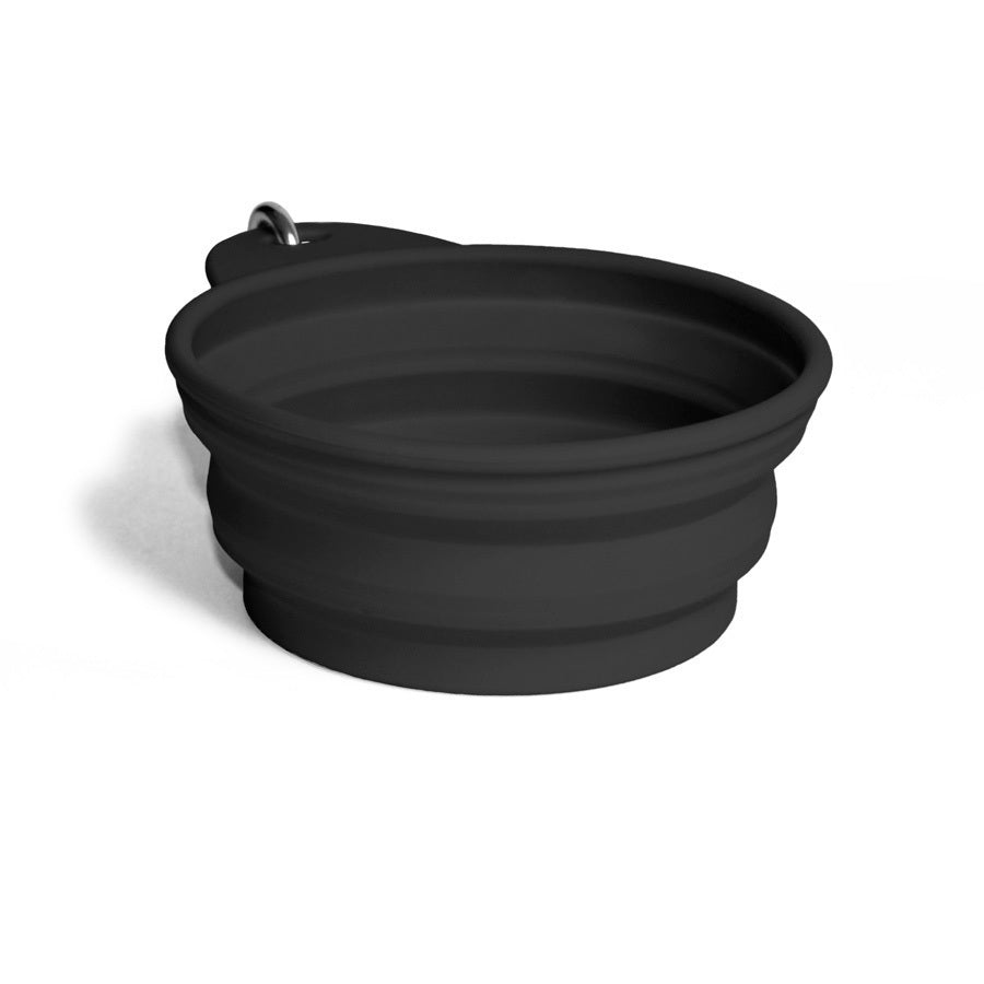 Comedouro para viajem Zeedog Go Bowl Preto para cachorro e gato