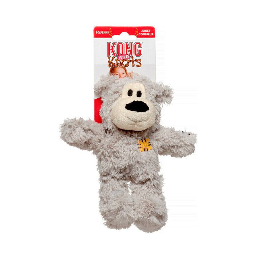 Kong Knots Wild Bear Urso de Pelúcia Cinza Para cachorro