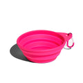 Comedouro para viajem Zeedog Go Bowl Rosa para cachorro e gato