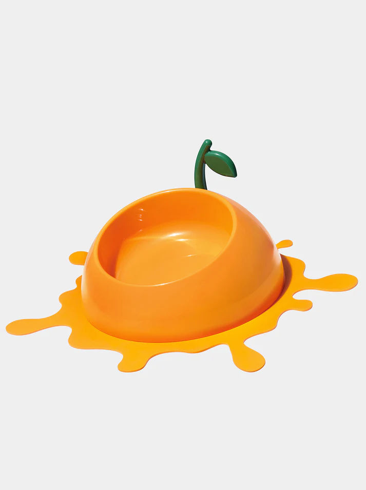 Vetreska Juicy Tangerine Pet Bowl, Spoon & Mat Set Bowl - Comedouro para Cães e Gatos