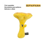 Brinquedo Interativo Olfativo Cogumelo Curioso Amarelo QMonster