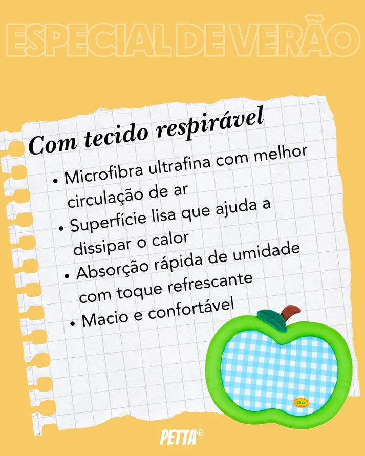 Tapete Respirável Cool Bed Maçã Verde Zeze