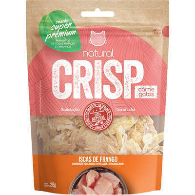 Petisco Natural Crisp Para Gatos Iscas de Frango 20g