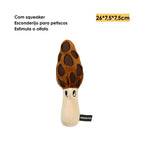 Brinquedo Interativo Olfativo Cogumelo Curioso Marrom - QMonster
