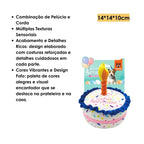 Brinquedo de Pelúcia Feliz Aniversário Bolo FOFOS