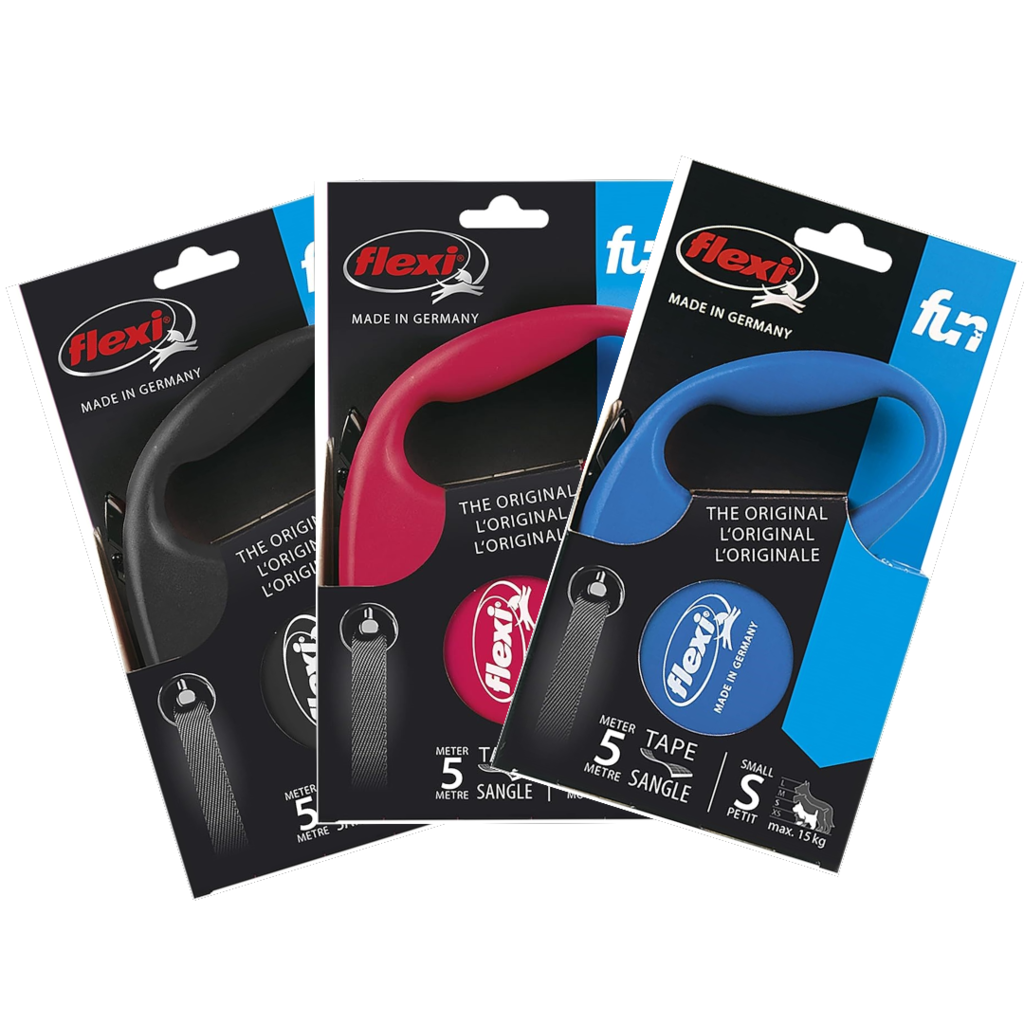 Guia Retrátil Flexi Fun Fita - 5 metros p/cães -