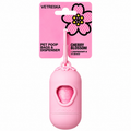 Vetreska Cherry Blossom Poop Bags & Dispenser Set - 1 Cata Caca + 1 Rolo