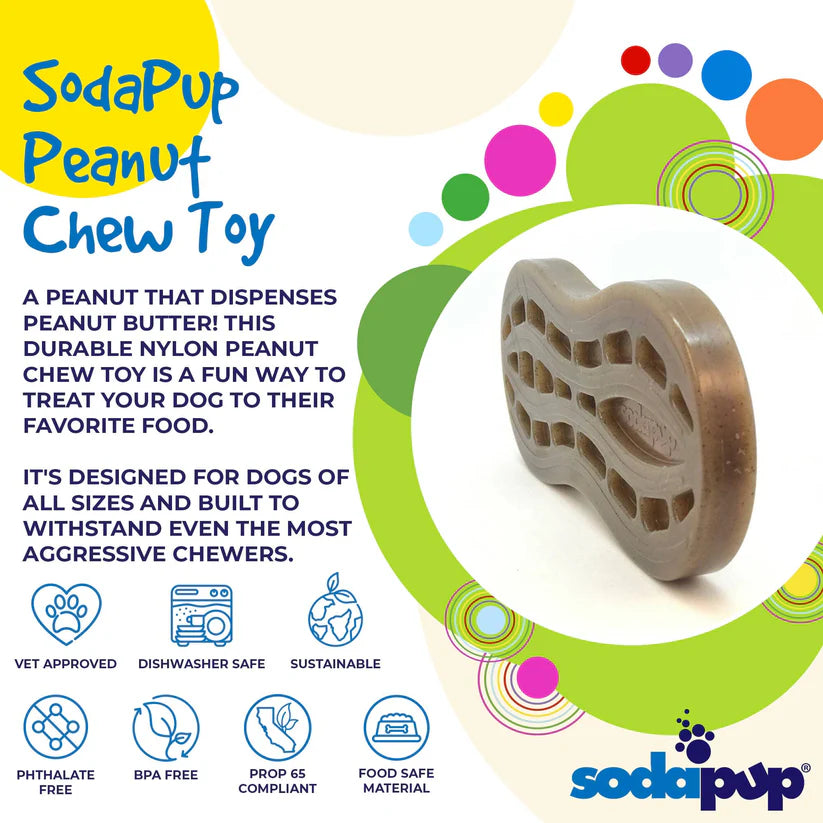Brinquedo Mordedor de Nylon SodaPup Peanut para Cães