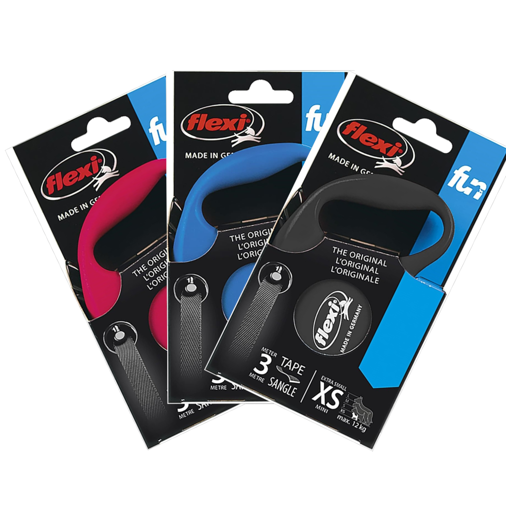 Guia Retrátil Flexi Fun Fita - PP 3 metros p/cães