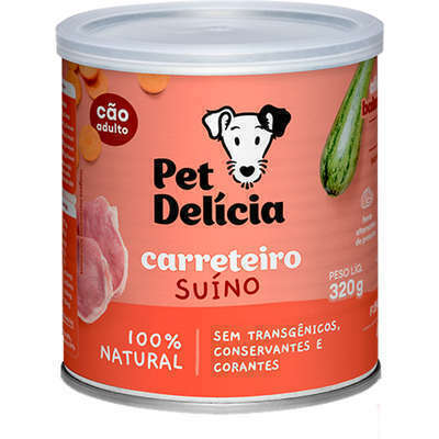 Patê Pet Delícia Natural Para cachorro Carreteiro Suíno 320g