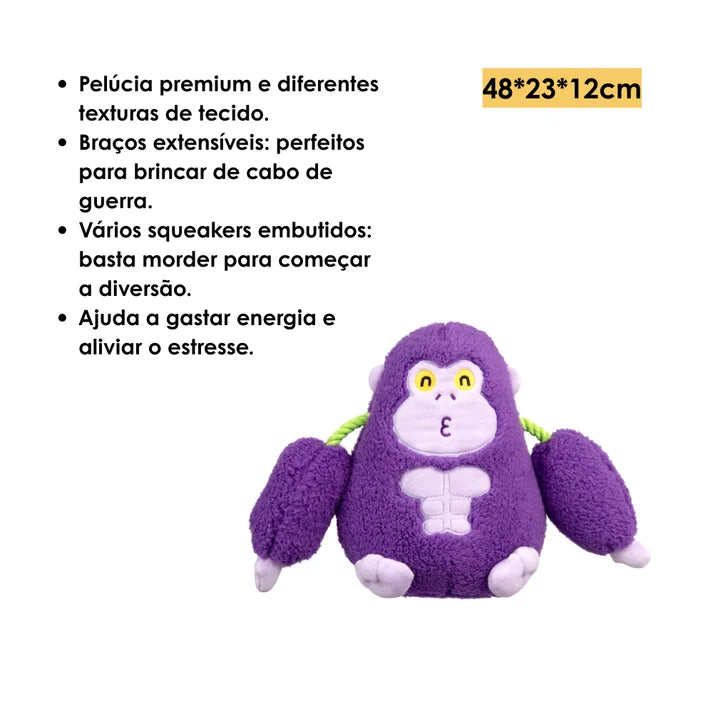 Qmonster Brinquedo Interativo com Corda Gorila Alegre