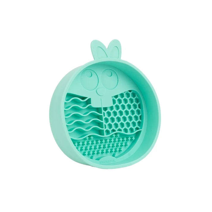 Comedouro Lento de Silicone para Pets Coelho QMonster