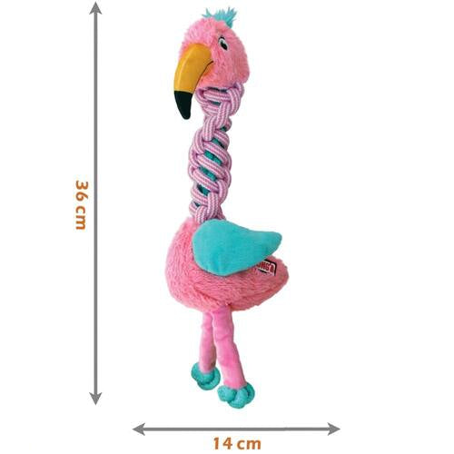 Kong Knots Twists Assorted Girafa/Flamingo - Brinquedo para cachorro