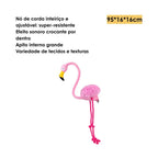 Brinquedo Interativo com Corda Flamingo Rosa Qmonster