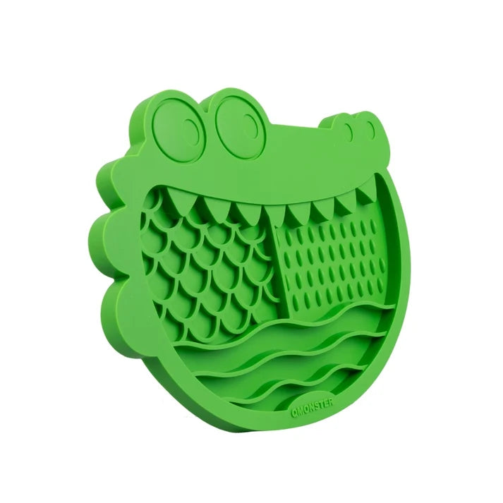 Tapete de Lamber de Silicone para Pets Feliz Crocodilo QMonster