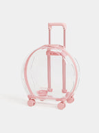 Vetreska Bubble Pet Carrier Pink and Transparent - Mochila com Rodinhas