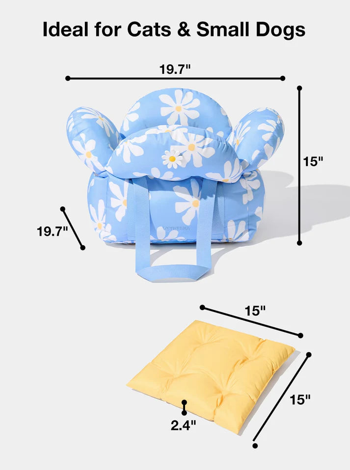 Vetreska Daisy Car Seat Pet Carrier - Bolsa de Viagem para Carro