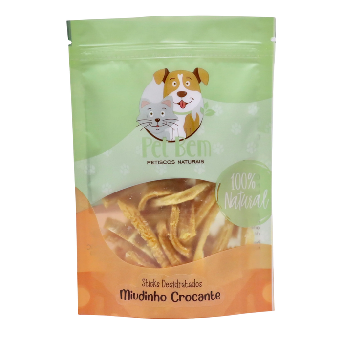 Petisco Natural Para Cães Pet Bem Miudinho Crocante 60g