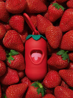 Vetreska Strawberry Poop Bags & Dispenser Set - 1 Cata Caca + 1 Rolo