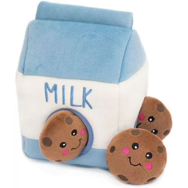 Burrow Zippy Paws Milk Esconde-Esconde - Pelúcia para cachorro