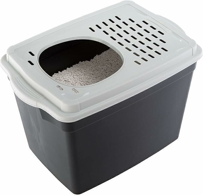 Banheiro Ferplast Jumpy Preto para Gatos