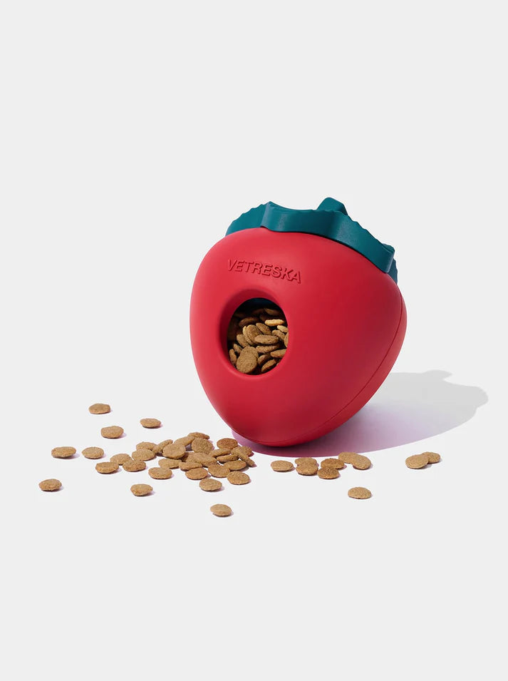 Vetreska Strawberry Treat Dispenser Toy - Brinquedo Interativo