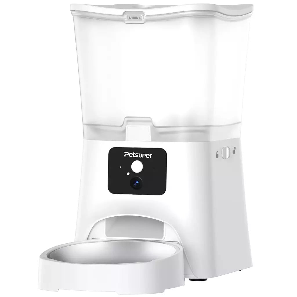 Alimentador Automático 4L para Pets de Pequeno Porte com Câmera HD 1080P e Controle Remoto via App