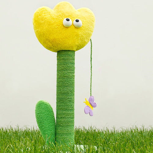 Arranhador Tulipa Amarelo para Gatos Zeze