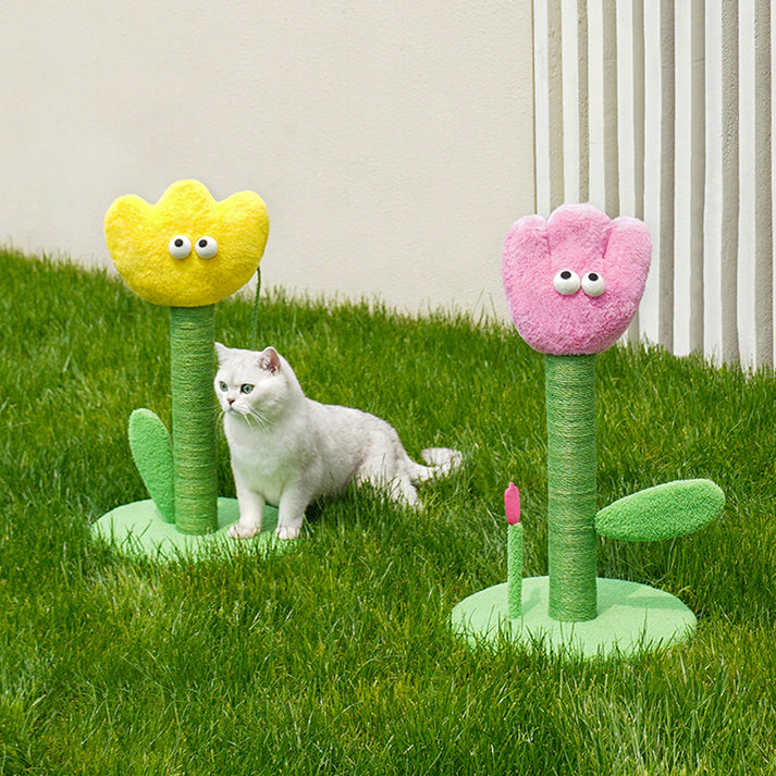 Arranhador Tulipa Amarelo para Gatos Zeze