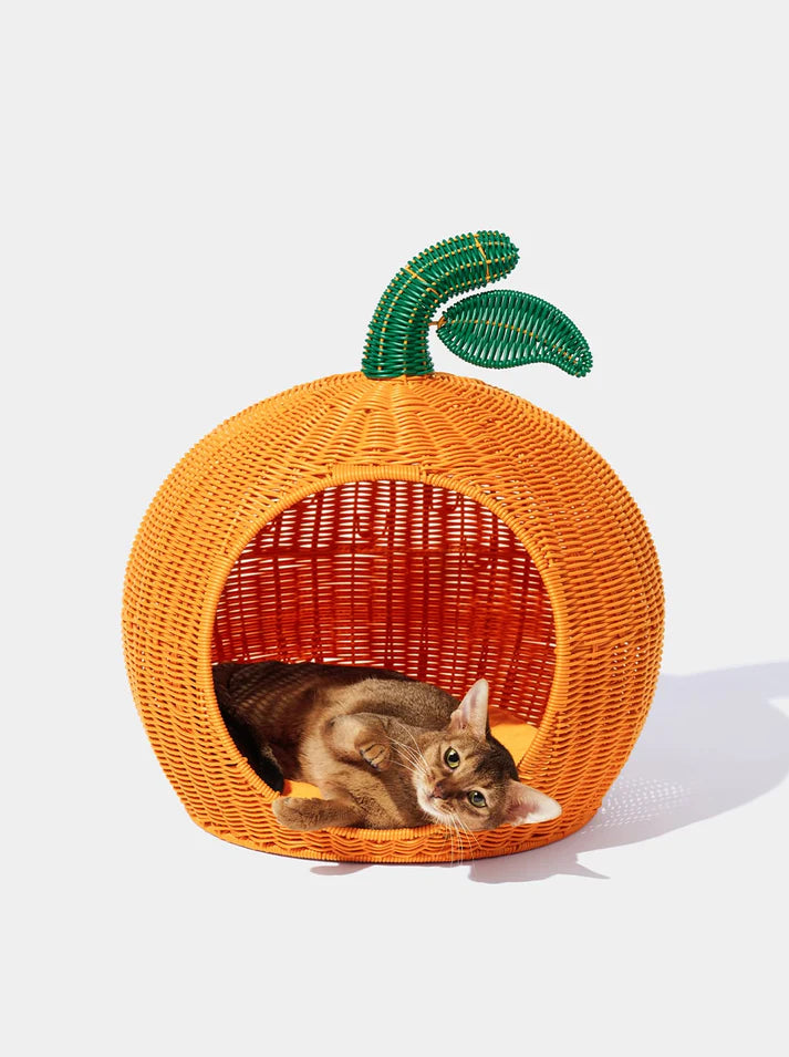 Vetreska Tangerine Rattan Pet Bed - Cama Para Gatos