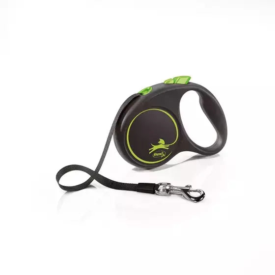 Guia Retrátil Flexi Black Design Fita - 5 metros p/cães -