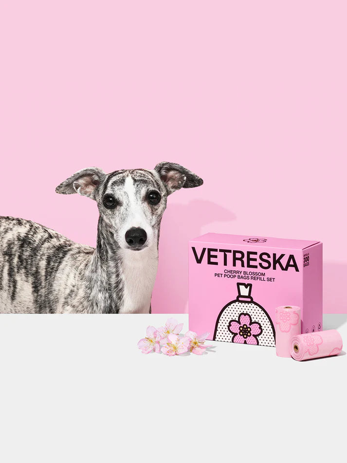 Vetreska Cherry Blossom Poop Bags - Conjunto de Sacos Cata Caca 12 Rolos