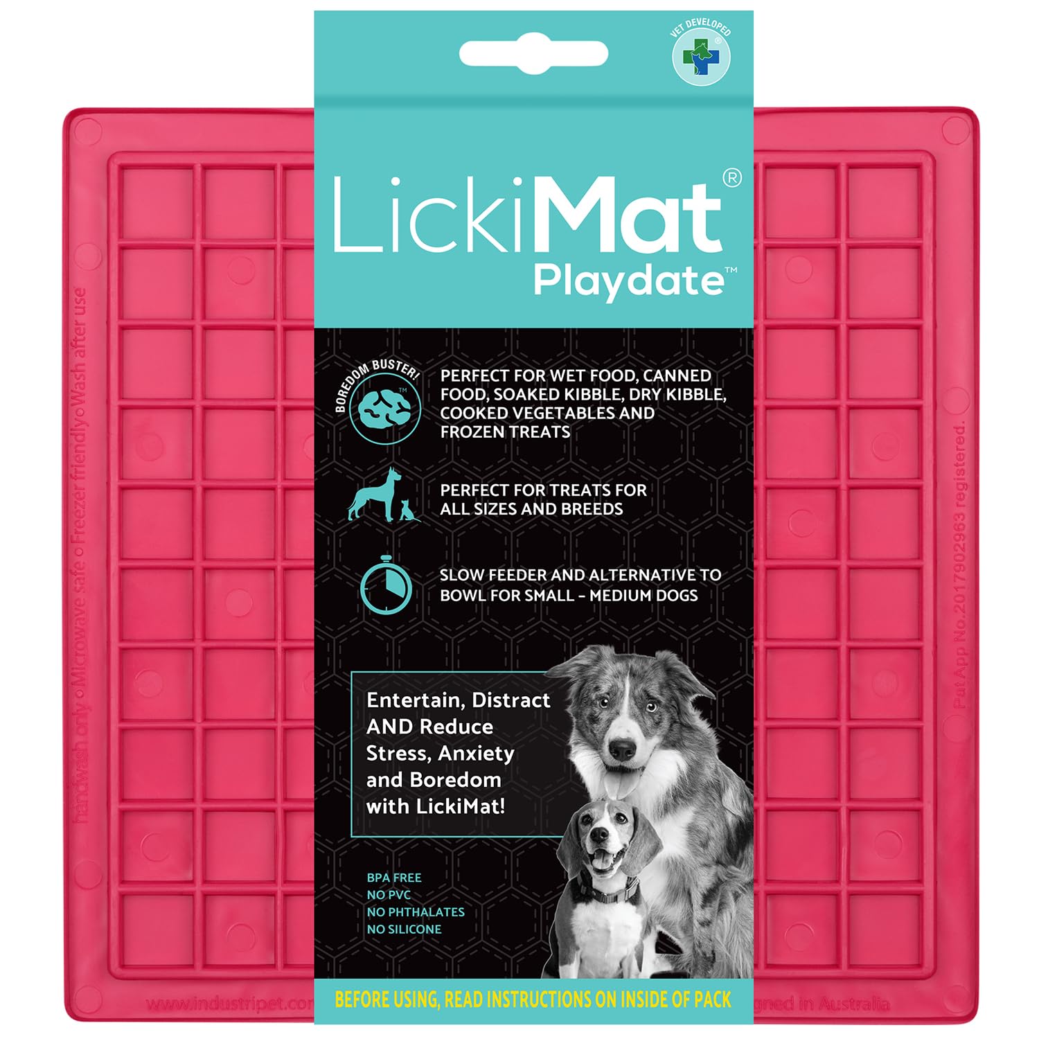 LickiMat Playdate - Tapete de lamber para cachorros