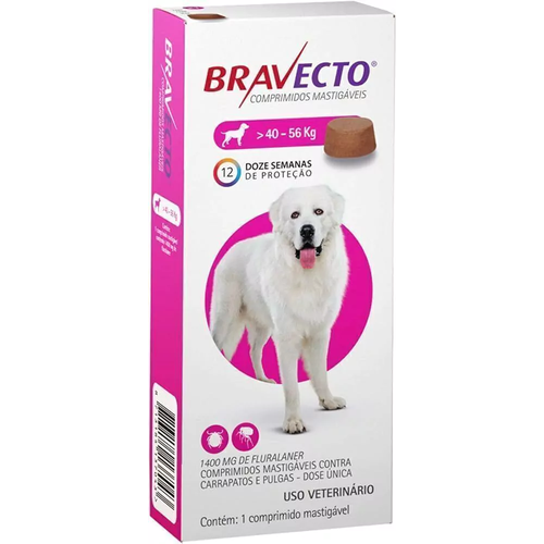 Antipulgas e Carrapatos Bravecto MSD para Cães de 40 a 56 kg