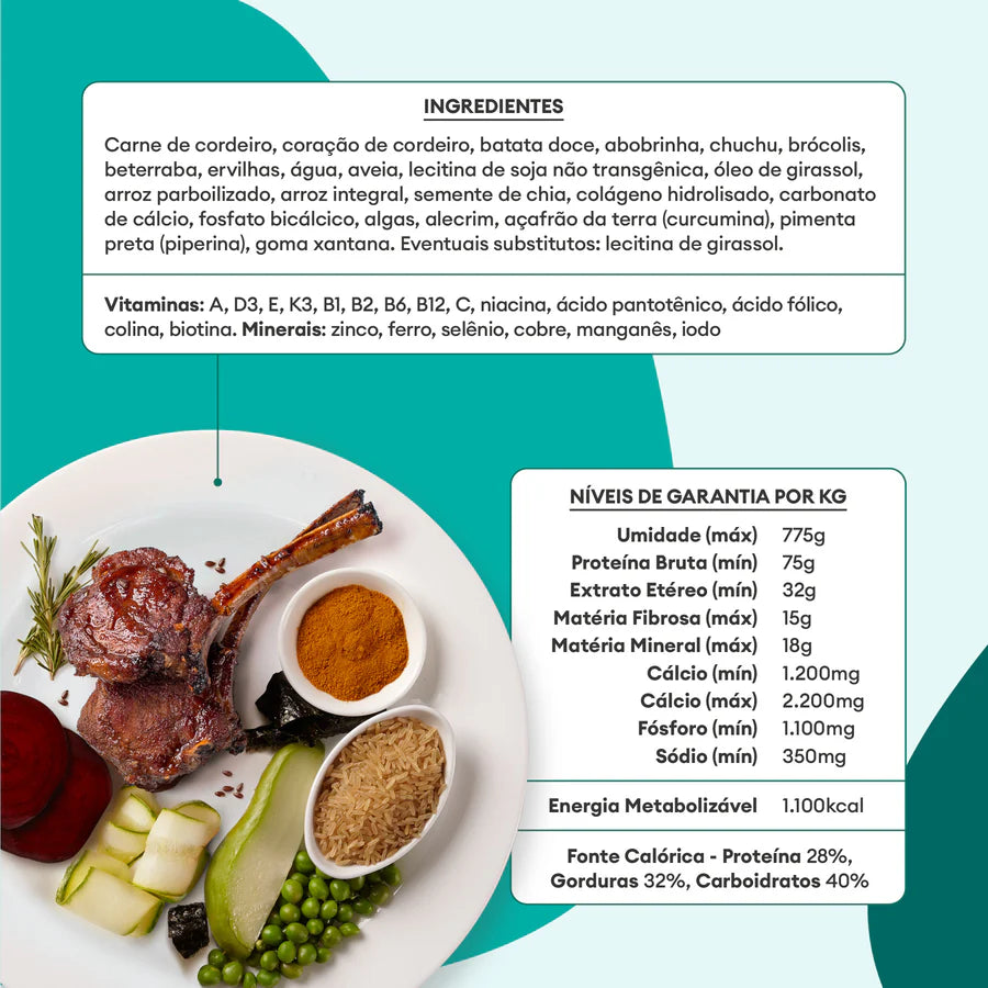 Patê Pet Delícia Natural Para Cães Sabor Cordeiro com Legumes 320g