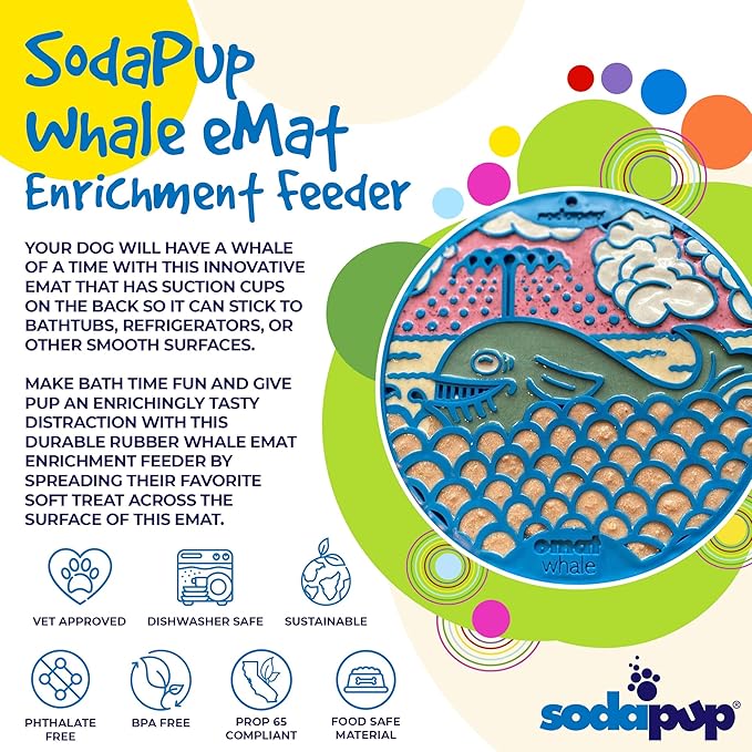 SodaPup Baleia eMat - Tapete de Lamber