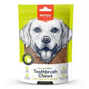 Petisco Para Cachorro Wanpy Escova De Dente Sabor Frango 100gr