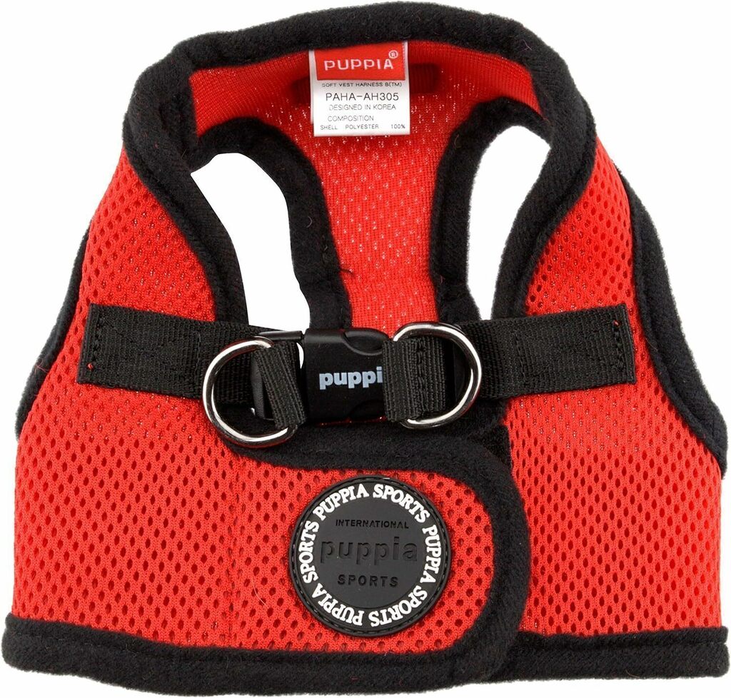 Peitoral Puppia Sports para cães Vermelho XXL