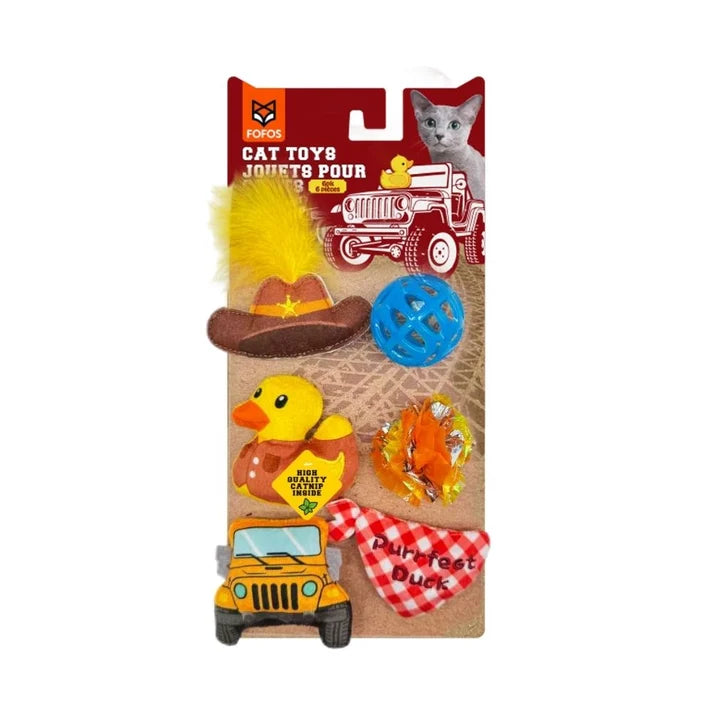 Brinquedo com Catnip Viagem de Jeep Pato Amarelo FOFOS