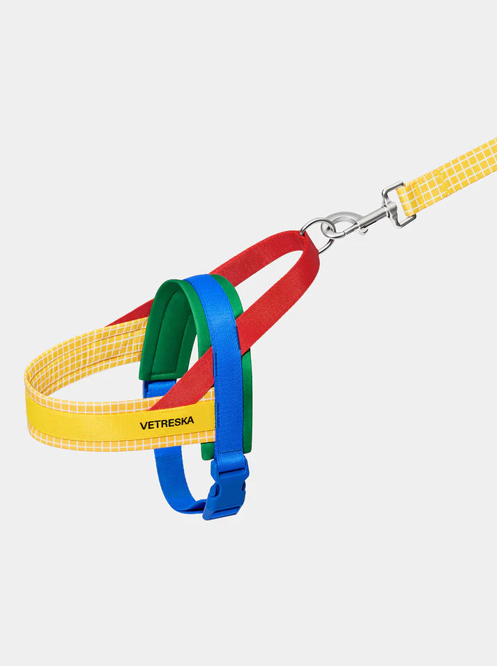 Vetreska Chroma Yellow Pet Harness & Leash Pet - Conjunto Peitoral e Guia