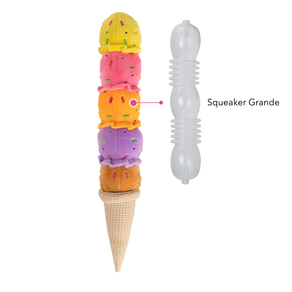 Qmonster Brinquedo para cachorro - Sorvete Cascão Colorido