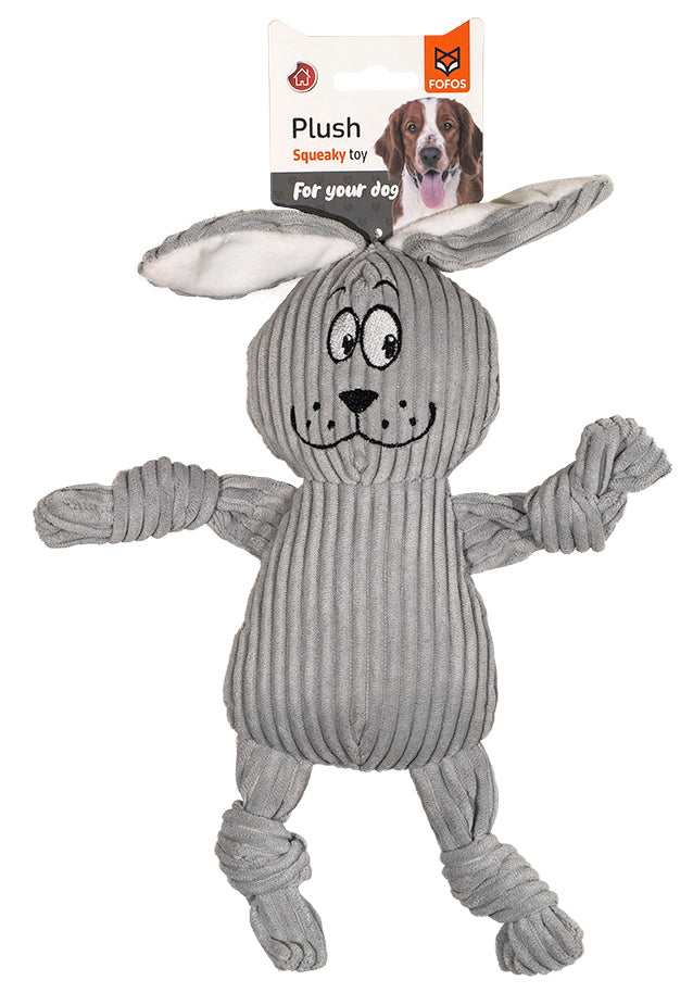 FOFOS Brinquedo para Cães – Coelhinho Peludo Cinza