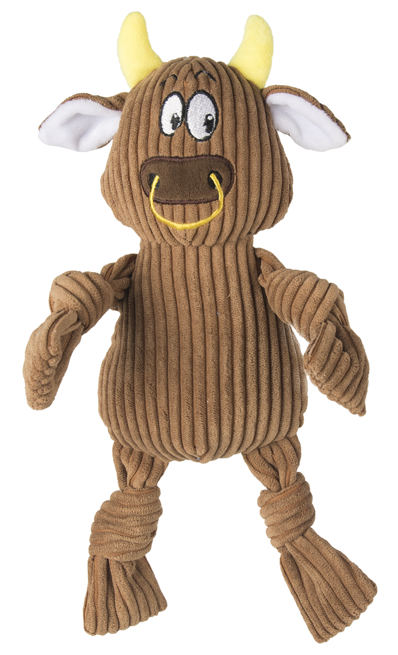 FOFOS Brinquedo para Cães – Vaquinha Peluda Marrom